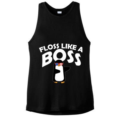 Penguin Floss Like A Boss Ladies PosiCharge Tri-Blend Wicking Tank