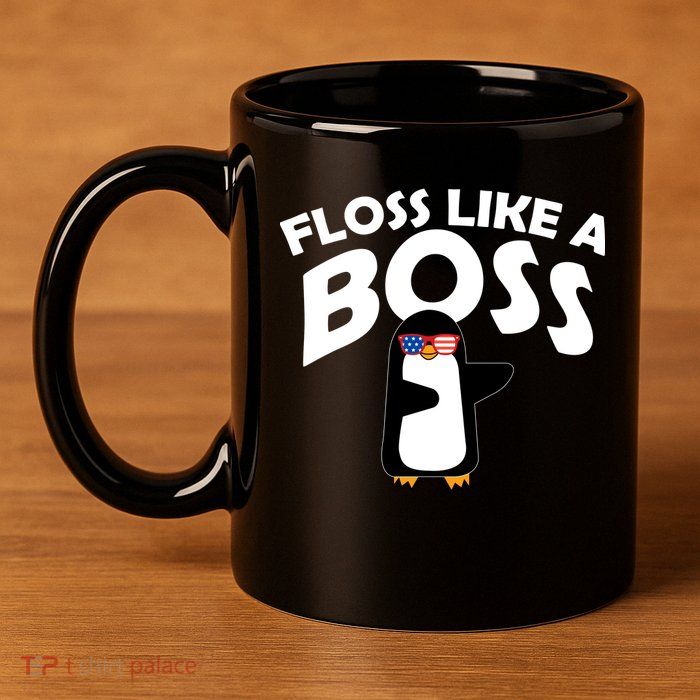 Penguin Floss Like A Boss 11oz C Handle Ceramic Mug