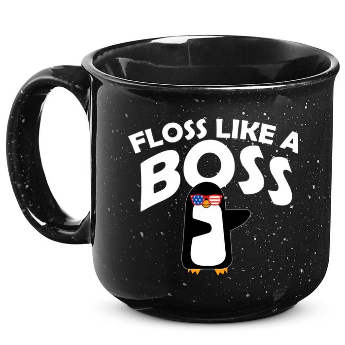 Penguin Floss Like A Boss 15oz Campfire Ceramic Mug
