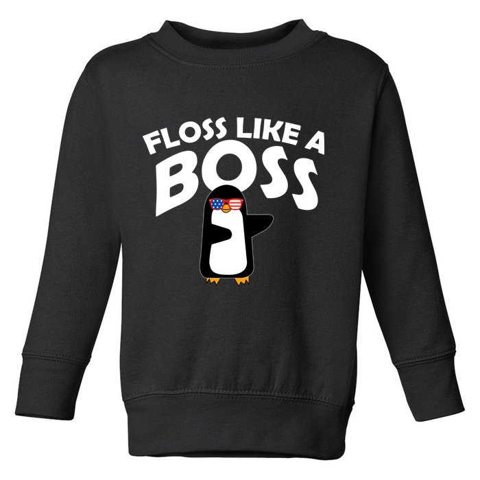 Penguin Floss Like A Boss Toddler Sweatshirt