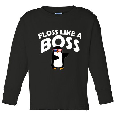 Penguin Floss Like A Boss Toddler Long Sleeve Shirt