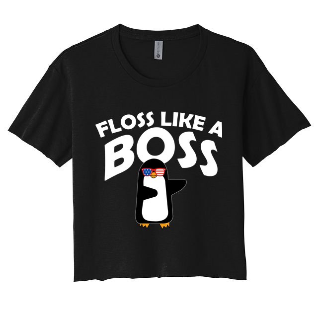 Penguin Floss Like A Boss Crop Top
