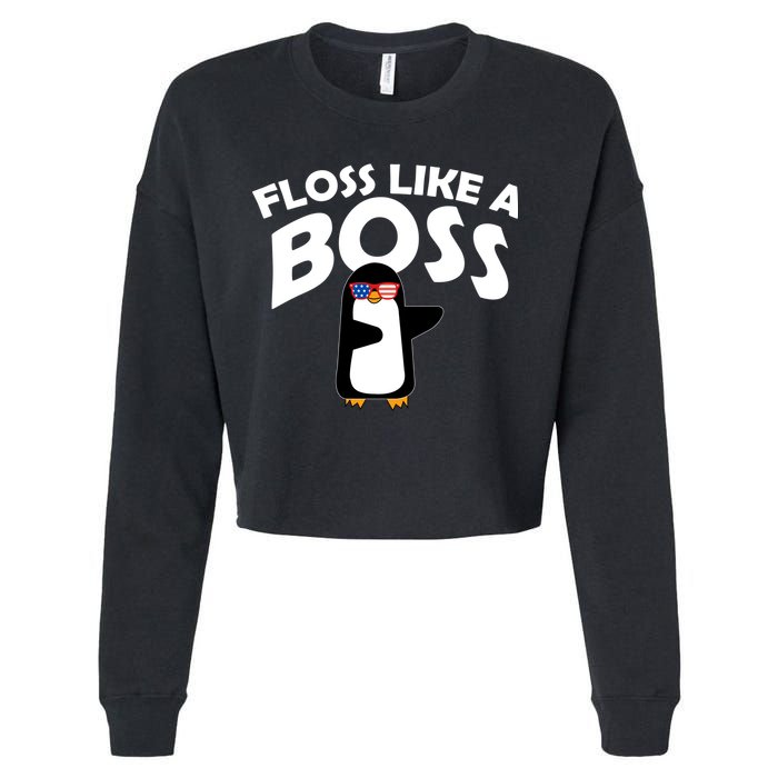 Penguin Floss Like A Boss Cropped Pullover Crew
