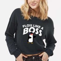 Penguin Floss Like A Boss Cropped Pullover Crew