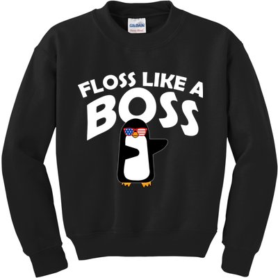 Penguin Floss Like A Boss Kids Sweatshirt
