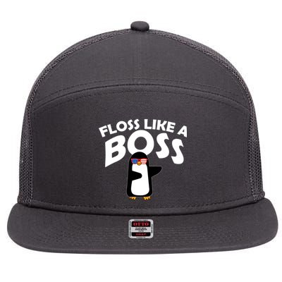Penguin Floss Like A Boss 7 Panel Mesh Trucker Snapback Hat