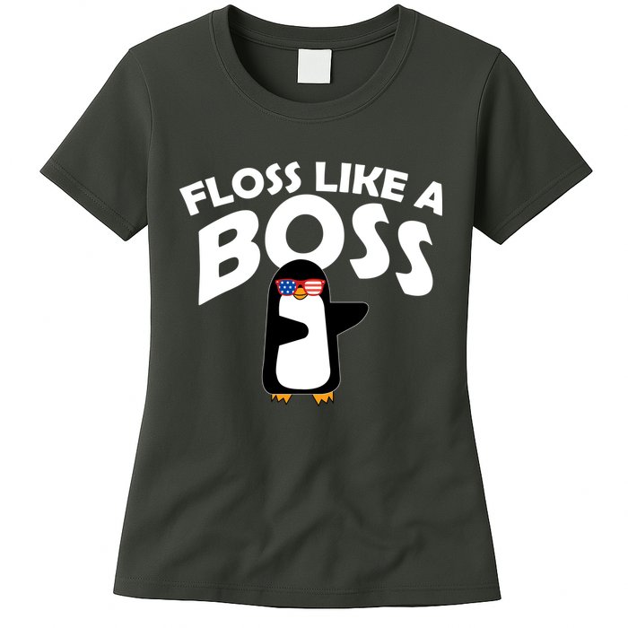 Penguin Floss Like A Boss Womens T-Shirt