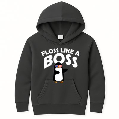 Penguin Floss Like A Boss Kids Hoodie