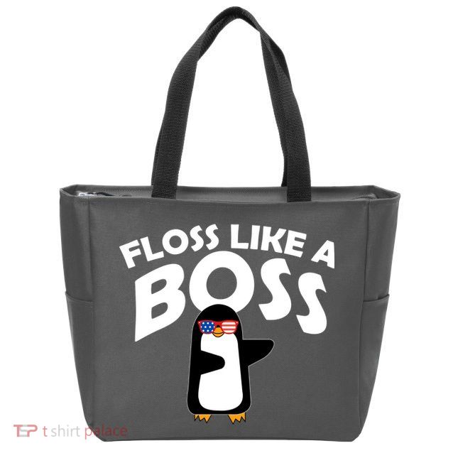 Penguin Floss Like A Boss Zip Tote Bag
