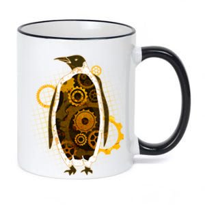 Penguin Gears 11oz Black Color Changing Mug