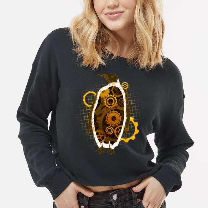 Penguin Gears Cropped Pullover Crew