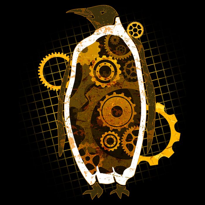 Penguin Gears Cropped Pullover Crew