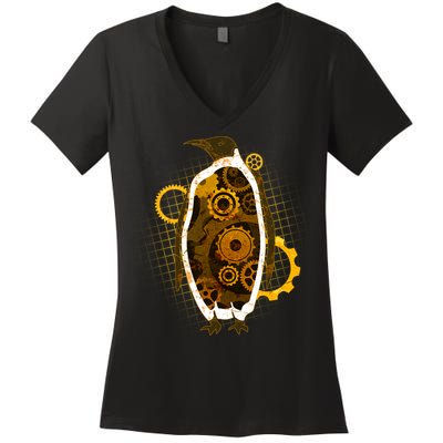 Penguin Gears Women's V-Neck T-Shirt