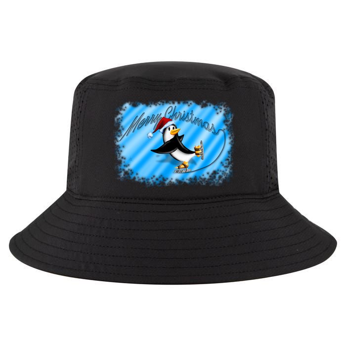 Penguin Skating Merry Christmas Cool Comfort Performance Bucket Hat