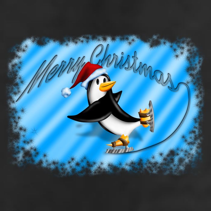 Penguin Skating Merry Christmas Cool Comfort Performance Bucket Hat