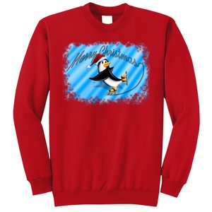 Penguin Skating Merry Christmas Sweatshirt