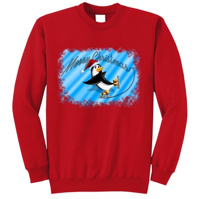 Penguin Skating Merry Christmas Sweatshirt