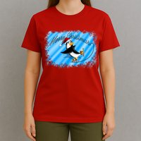 Penguin Skating Merry Christmas T-Shirt