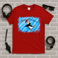 Penguin Skating Merry Christmas T-Shirt
