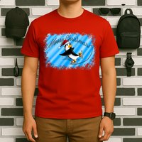 Penguin Skating Merry Christmas T-Shirt