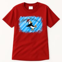 Penguin Skating Merry Christmas Tall T-Shirt