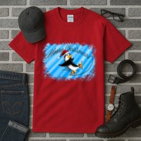 Penguin Skating Merry Christmas Tall T-Shirt
