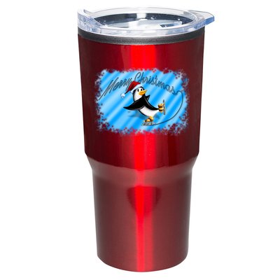 Penguin Skating Merry Christmas Tumbler