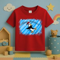 Penguin Skating Merry Christmas Toddler T-Shirt