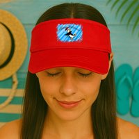 Penguin Skating Merry Christmas Visor