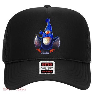 Penguin Snow Angel High Crown Mesh Back Trucker Hat