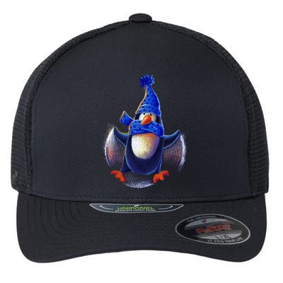 Penguin Snow Angel Flexfit Unipanel Trucker Cap