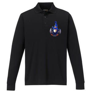 Penguin Snow Angel Performance Long Sleeve Polo