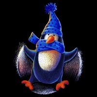 Penguin Snow Angel Sustainable Bucket Hat