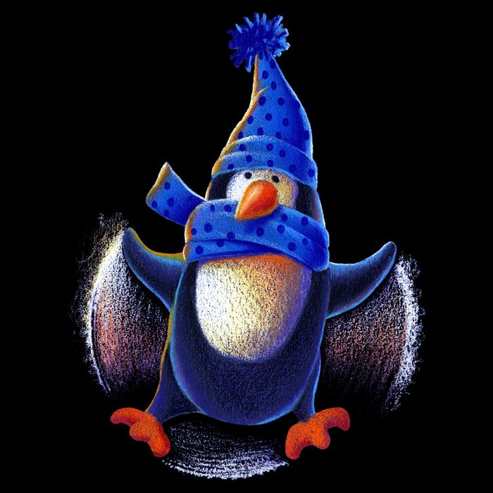 Penguin Snow Angel Sustainable Bucket Hat