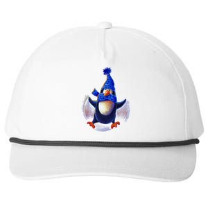 Penguin Snow Angel Snapback Five-Panel Rope Hat