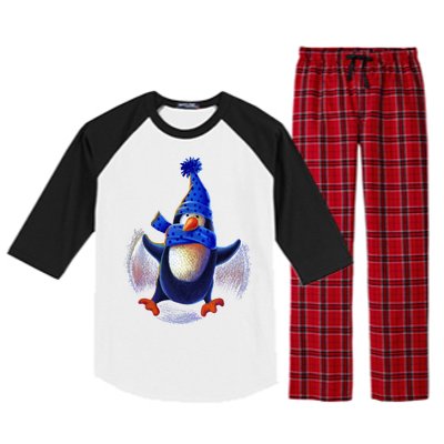 Penguin Snow Angel Raglan Sleeve Pajama Set