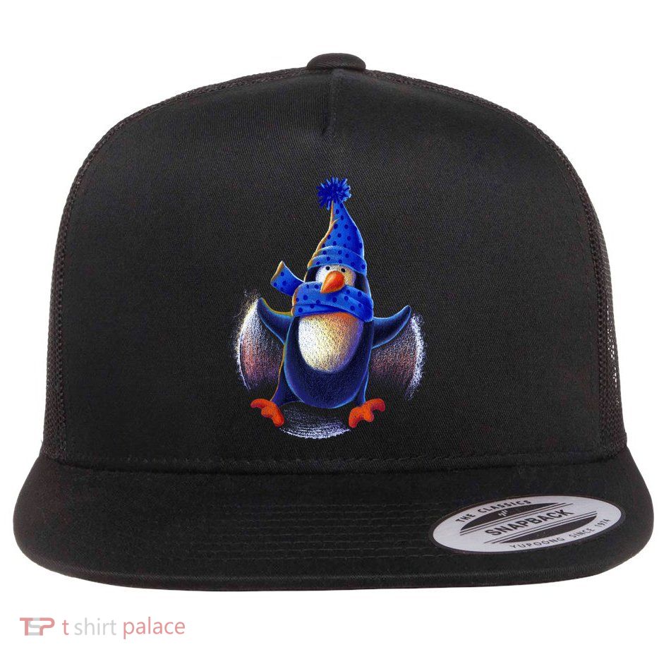 Penguin Snow Angel Flatbill Hat