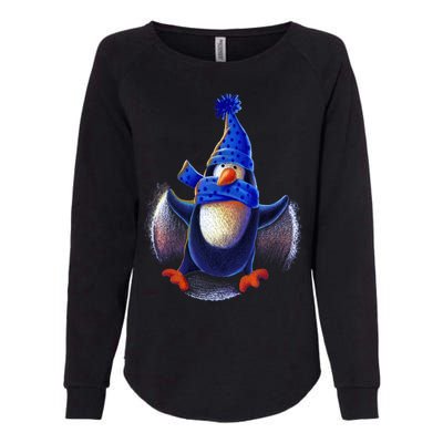 Penguin Snow Angel Womens California Wash Sweatshirt