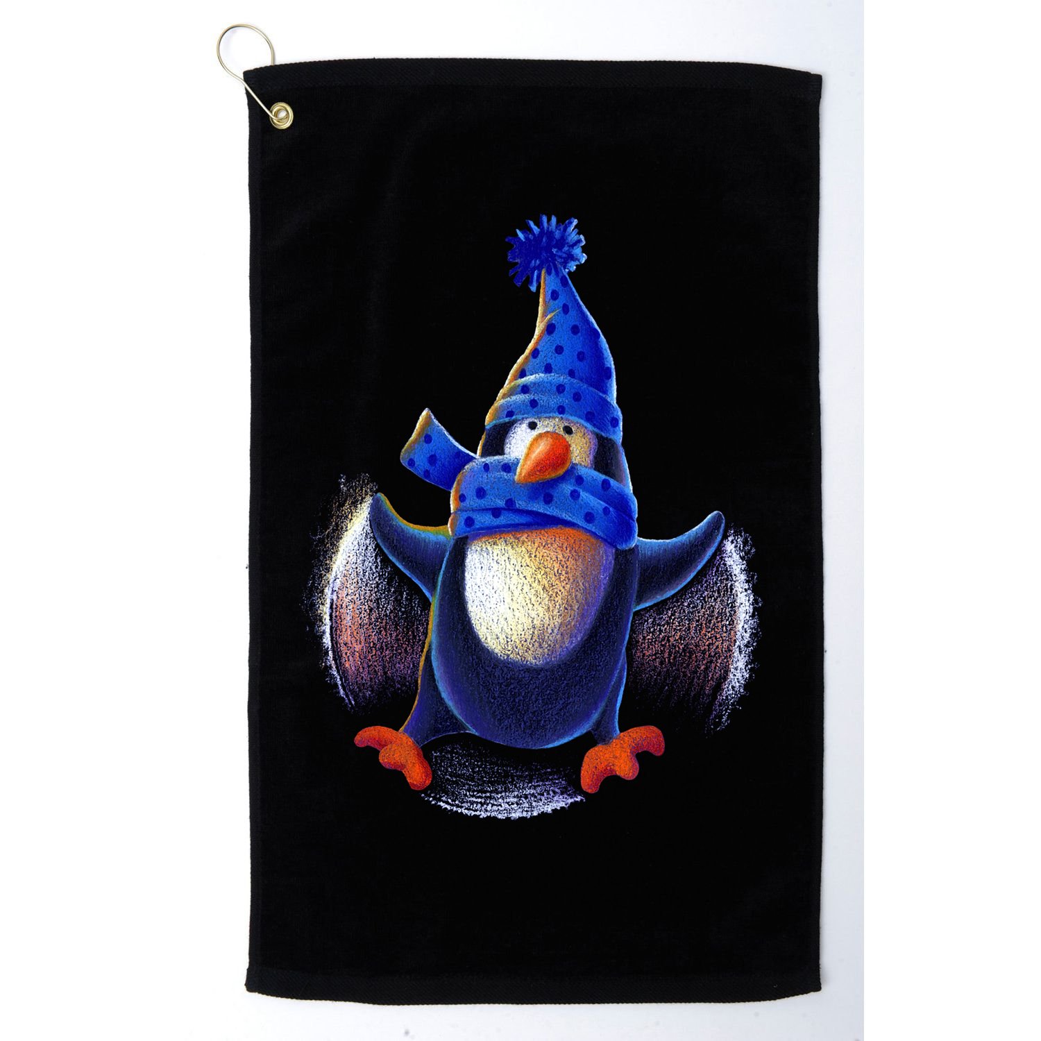 Penguin Snow Angel Golf Towel