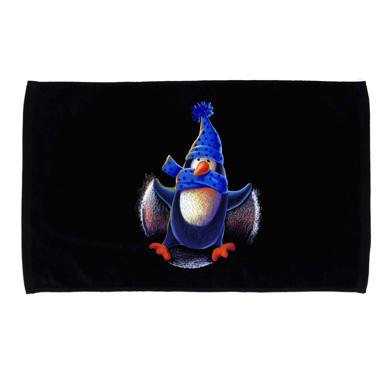 Penguin Snow Angel Microfiber Hand Towel