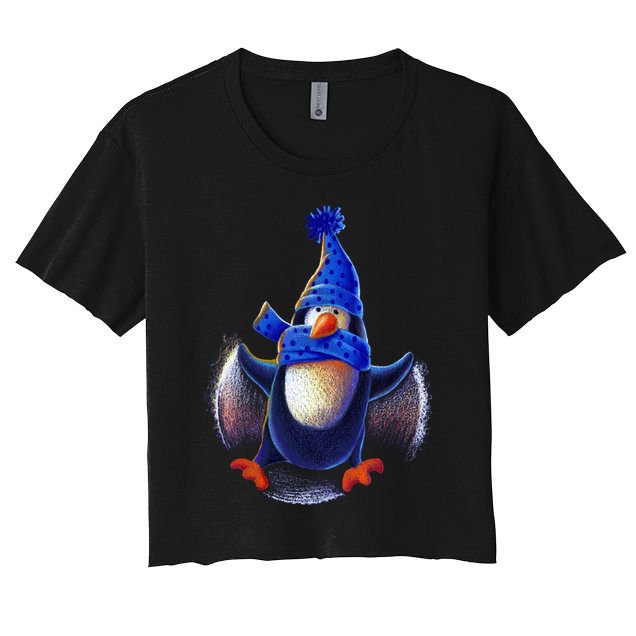 Penguin Snow Angel Crop Top