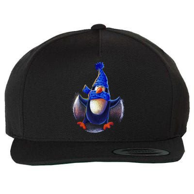 Penguin Snow Angel Wool Snapback Cap