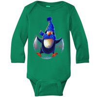 Penguin Snow Angel Baby Long Sleeve Bodysuit