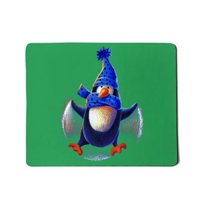 Penguin Snow Angel Mousepad