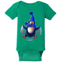 Penguin Snow Angel Baby Bodysuit