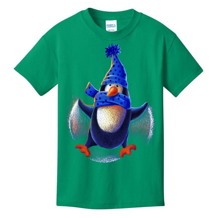 Penguin Snow Angel Kids T-Shirt