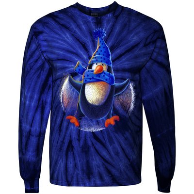 Penguin Snow Angel Tie-Dye Long Sleeve Shirt