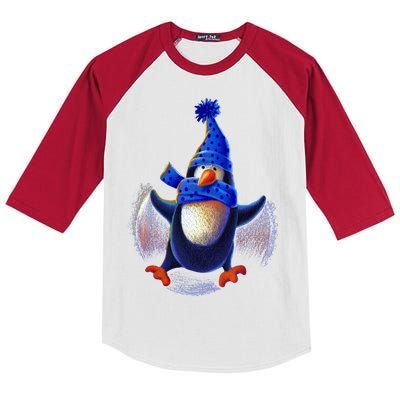 Penguin Snow Angel Kids Colorblock Raglan Jersey