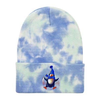 Penguin Snow Angel Tie Dye 12in Knit Beanie