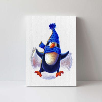 Penguin Snow Angel Canvas